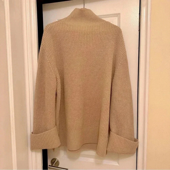 &other stories wool cotton blend turtleneck oversized sweater - Picture 2 of 7